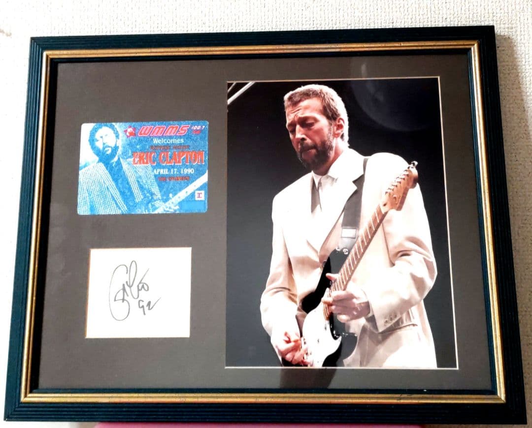 ☕ERIC CLAPTON 直筆サイン　フォトフレ－ム