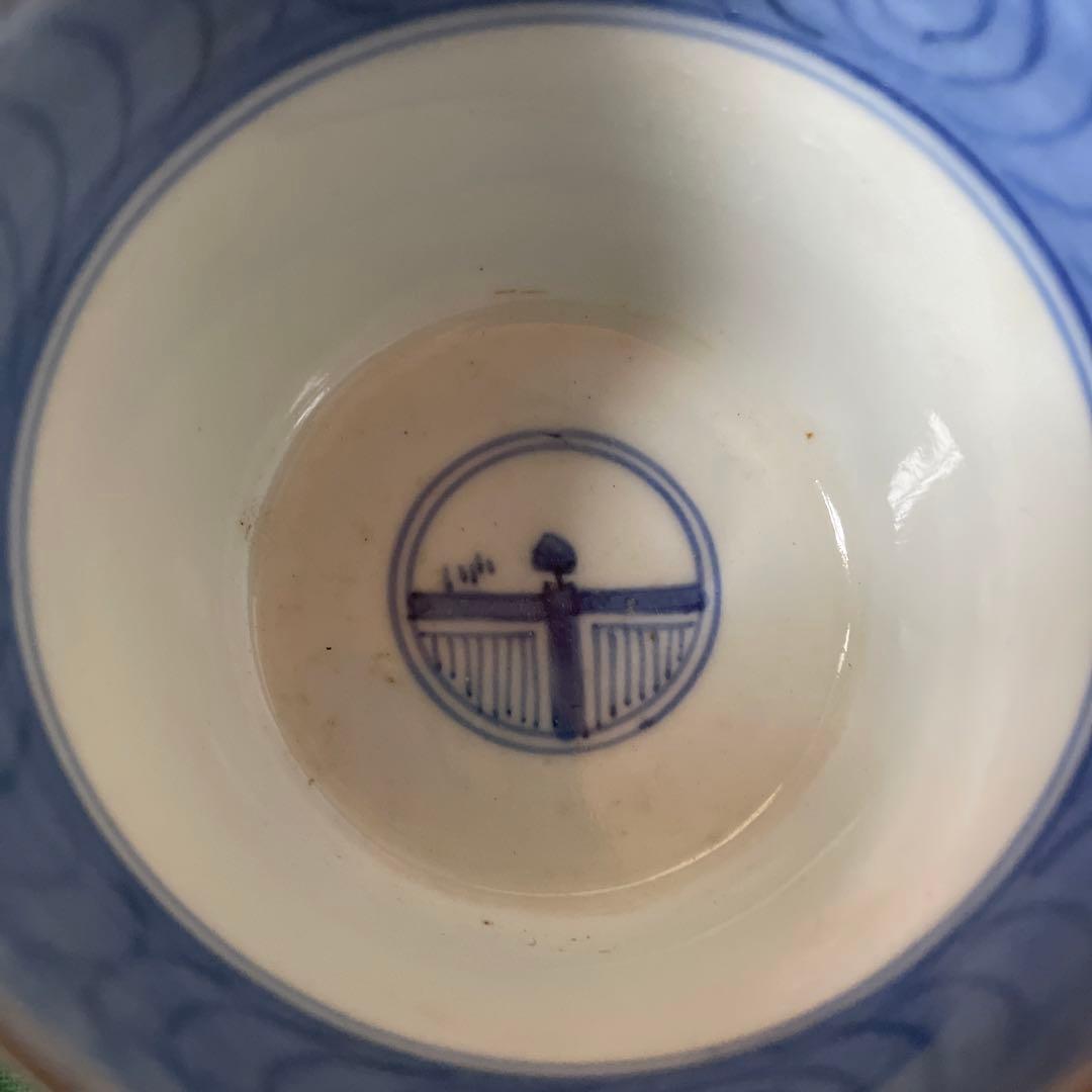 江戸期　古伊万里　金彩　染付　色絵　賢人図　蕎麦猪口　湯呑み茶碗