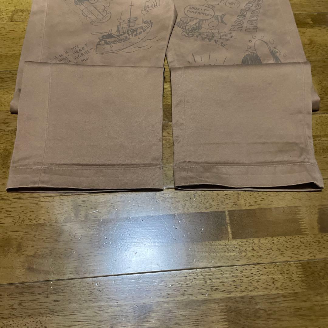 バズリクソンズ エイジング加工 ペイント チノ パンツ ブラウン系 32(中古)