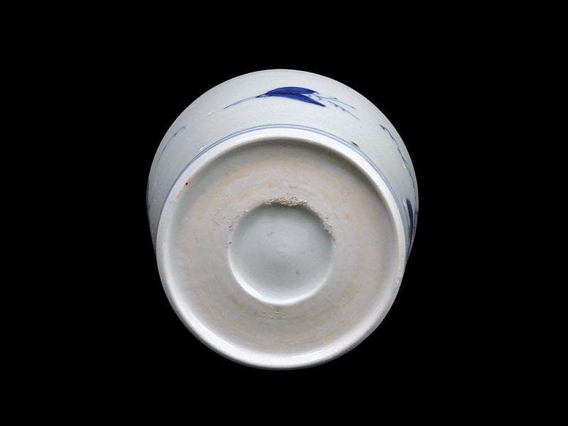 古伊万里　染付　朝顔の図　蕎麦猪口　C615AS-CXh