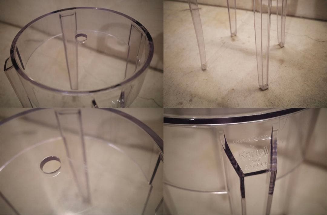 Kartell チャールズゴーストロー 透明 スツール【希少3脚セット】