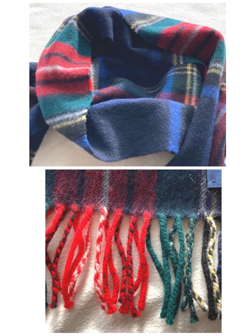 ユナイテッドアローズ別注　ジョンストンズ　タータンチェック柄　マフラー　美品