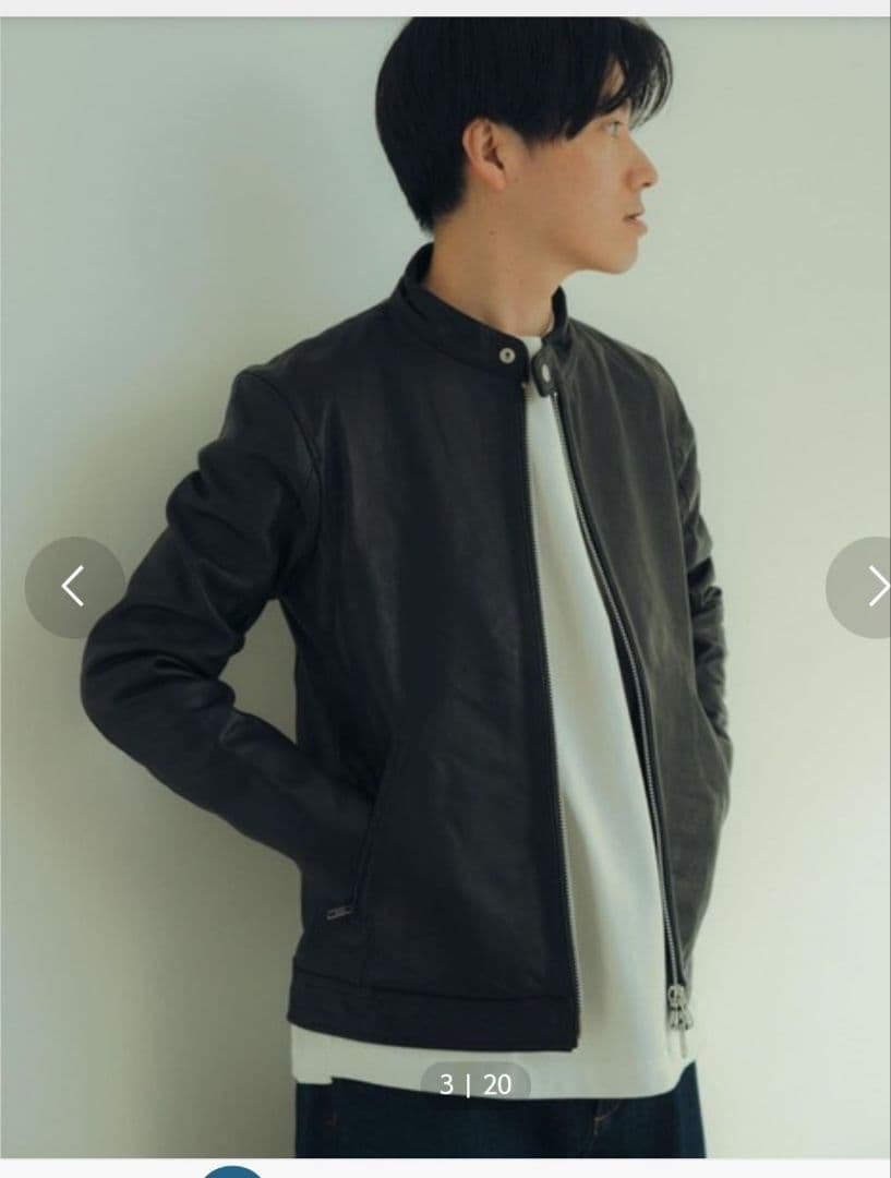 URBANRESEARCH　ゴートレザー シングルレザージャケット サイズL