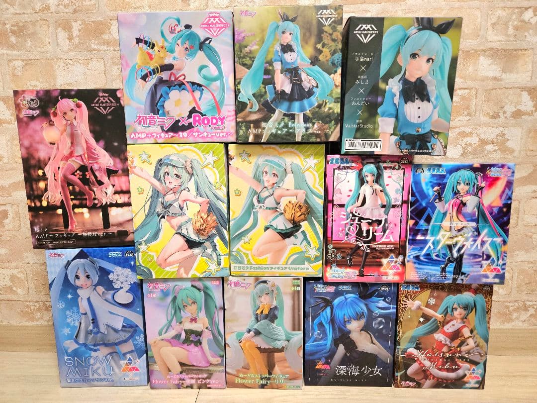 初音ミク 桜ミク フィギュア AMP まとめ売り セット 13体