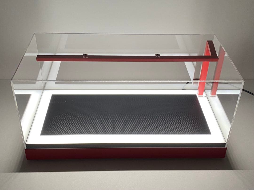 1/18 フェラーリ LED照明付ディスプレイケース【半艶ブライトレッド】