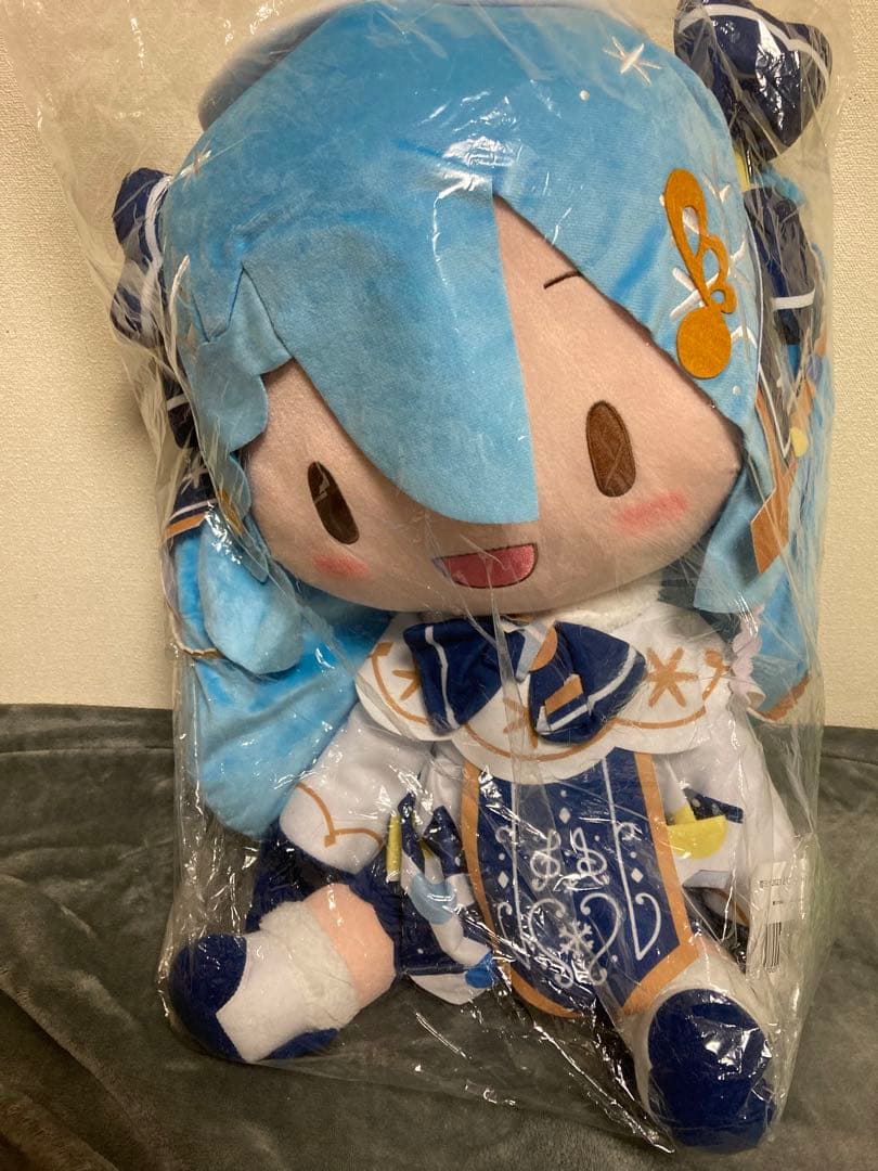 雪ミク　2021 どでかジャンボふわふわぬいぐるみ　全高50cm タグ付き