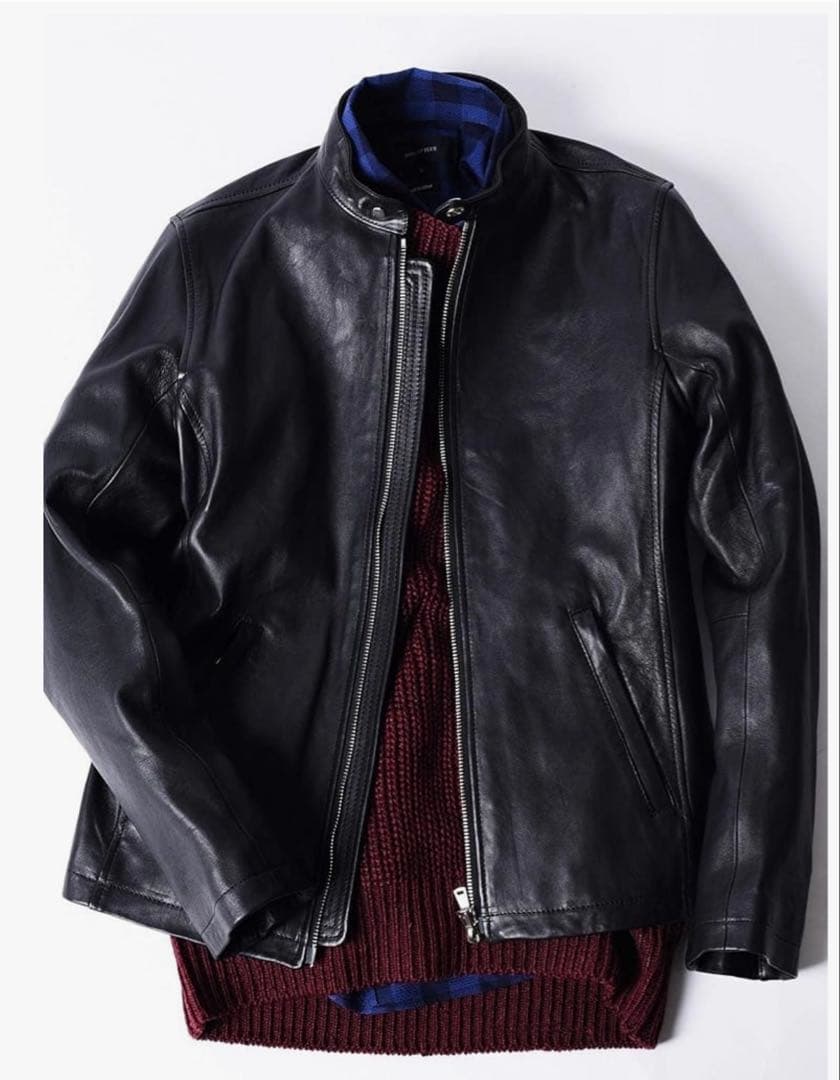 美品　SHIPS JETBLUE シングルライダースジャケット Lサイズ