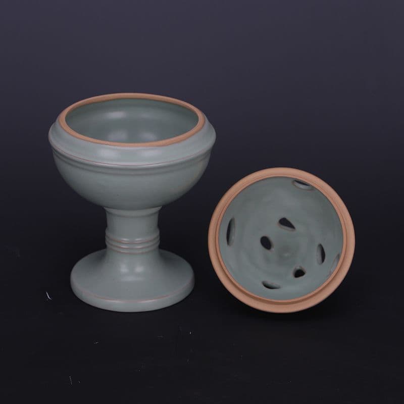 中国 汝窯 青磁 香炉 陶器 陶芸 香道具 仏具 官窯 青釉