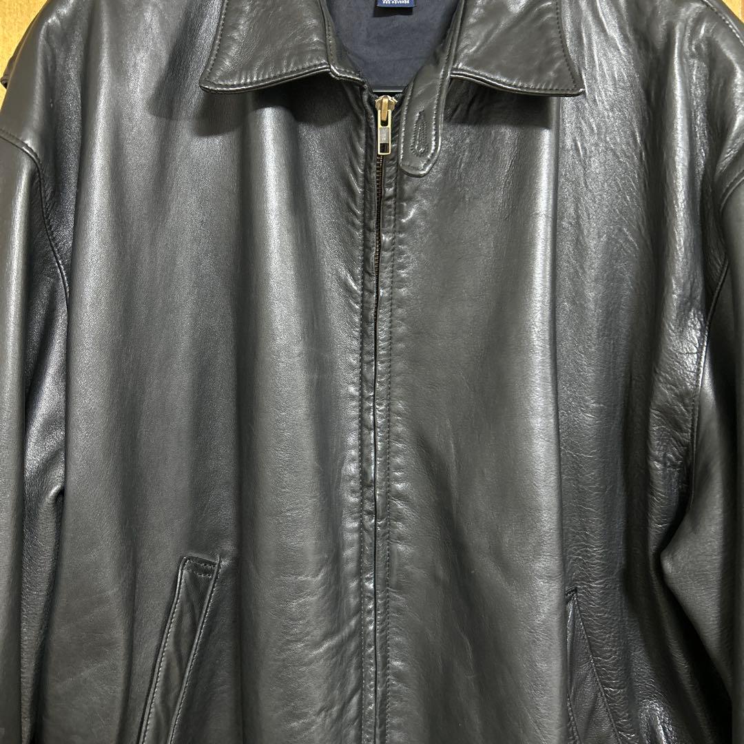 ポルトガル製XL ポロラルフローレン レザースイングトップジャケット ポニー無し