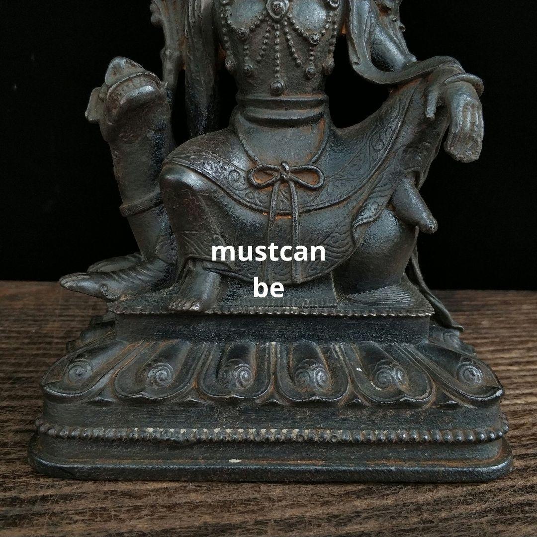 鉄器 仏像 文殊菩薩 茶室 仏堂 書斎 工芸品 置物