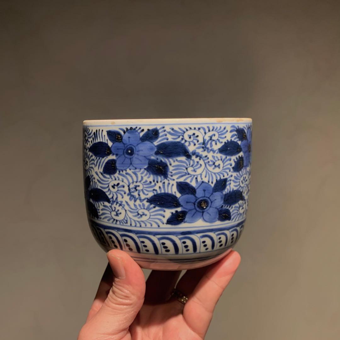 古伊万里 染付 蓋物 古美術 古道具 アンティーク ボンボニエール