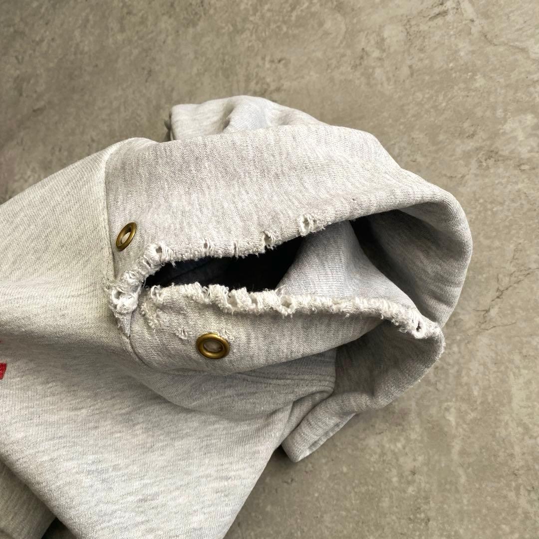 悶絶80sチャンピオン染込みウイングフット4段リバースウィーブUSA製パーカーL