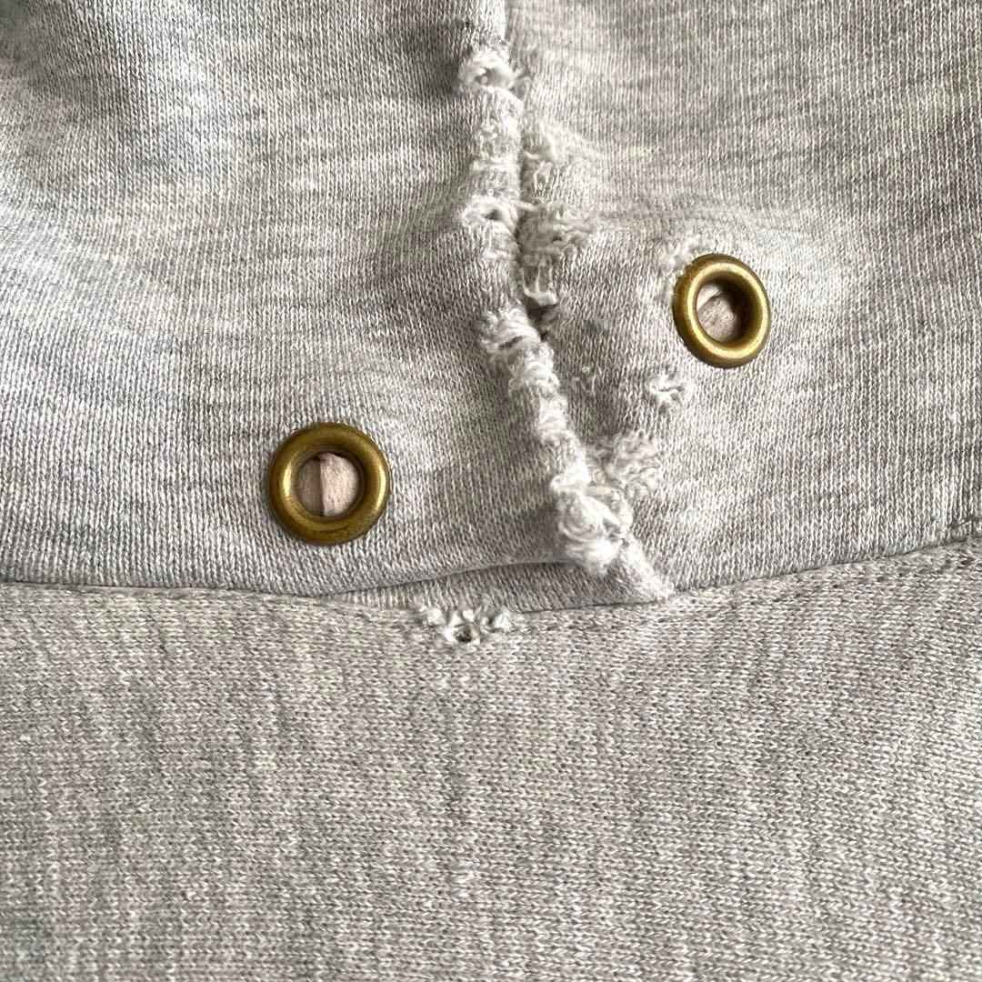 悶絶80sチャンピオン染込みウイングフット4段リバースウィーブUSA製パーカーL