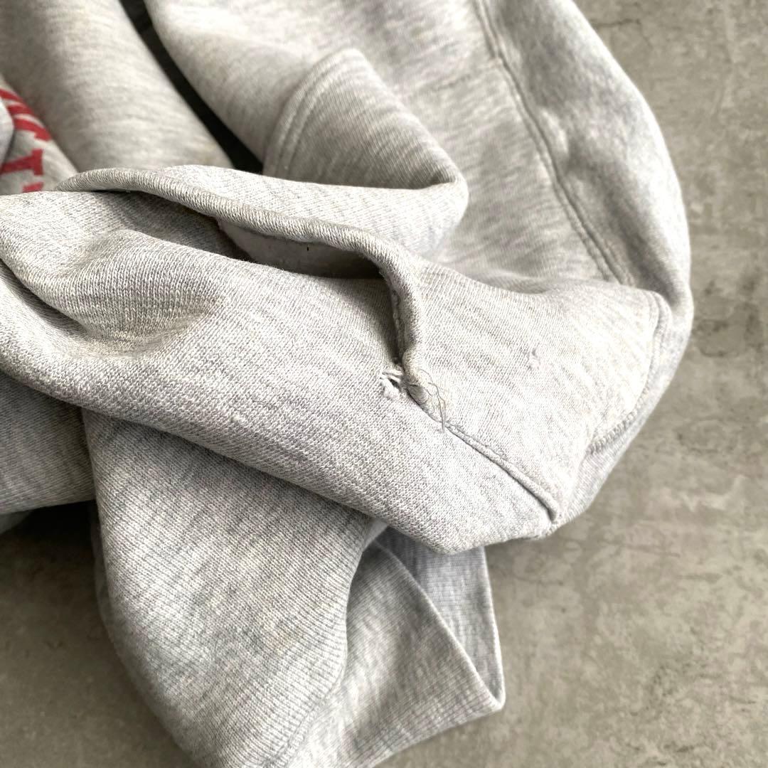 悶絶80sチャンピオン染込みウイングフット4段リバースウィーブUSA製パーカーL