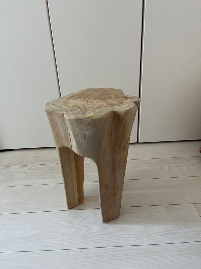 antry Rustic Wood ログスツール