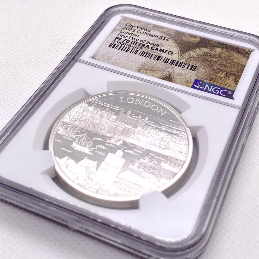 希少！都市景観！2022 イギリス 銀貨 NGC PF70UC FDOI