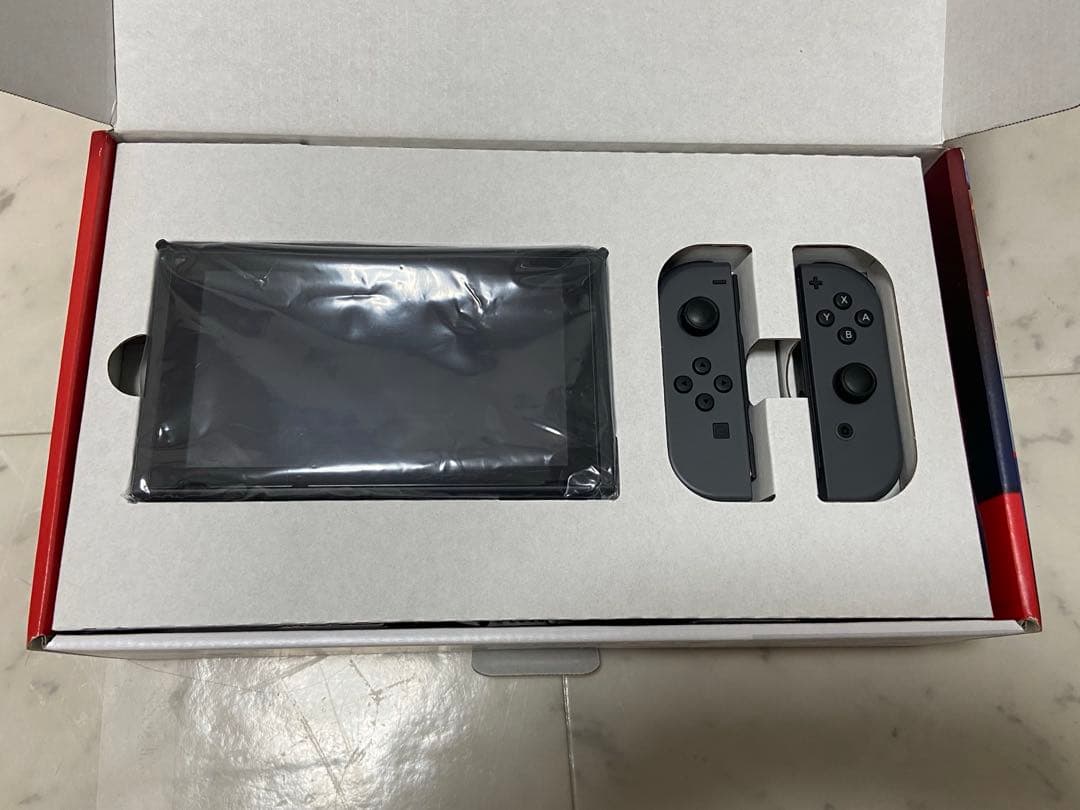 Nintendo Switch グレー 本体+ソフト2本、ケース