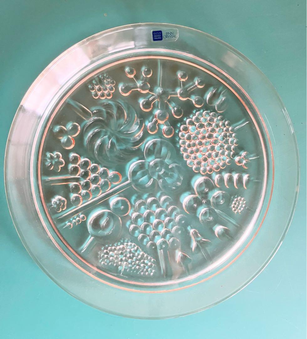 【値下げ】ARABIA FINLAND フィンランドクリスタル ガラスプレート