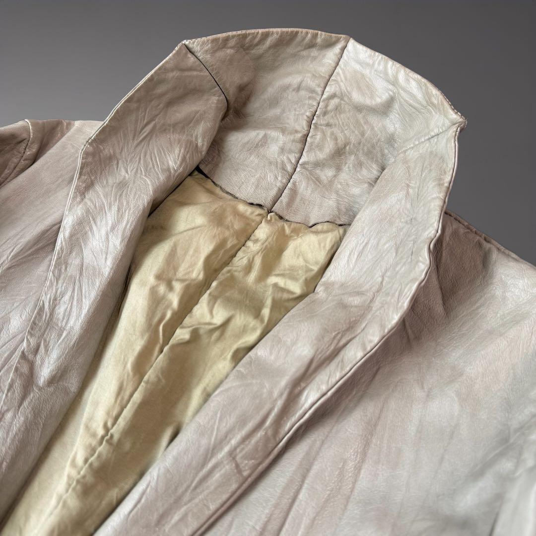 m.a+ ウォッシャブル レザーテーラードジャケット