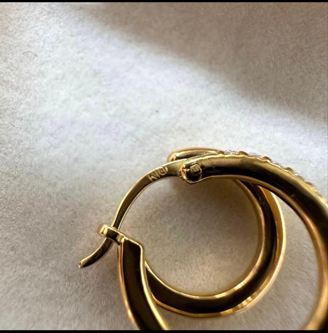 4℃ イエローゴールド　ピアス