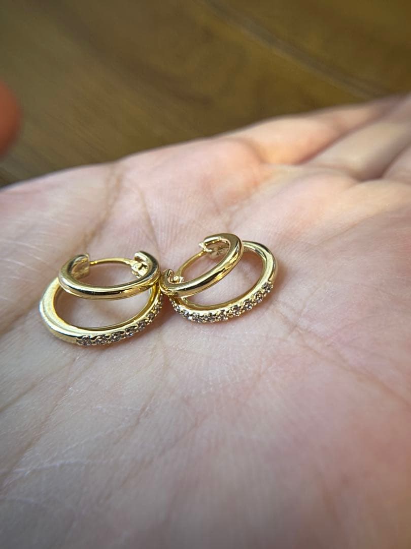 4℃ イエローゴールド　ピアス