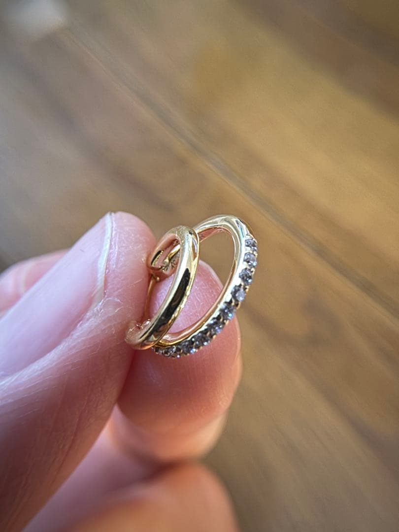 4℃ イエローゴールド　ピアス