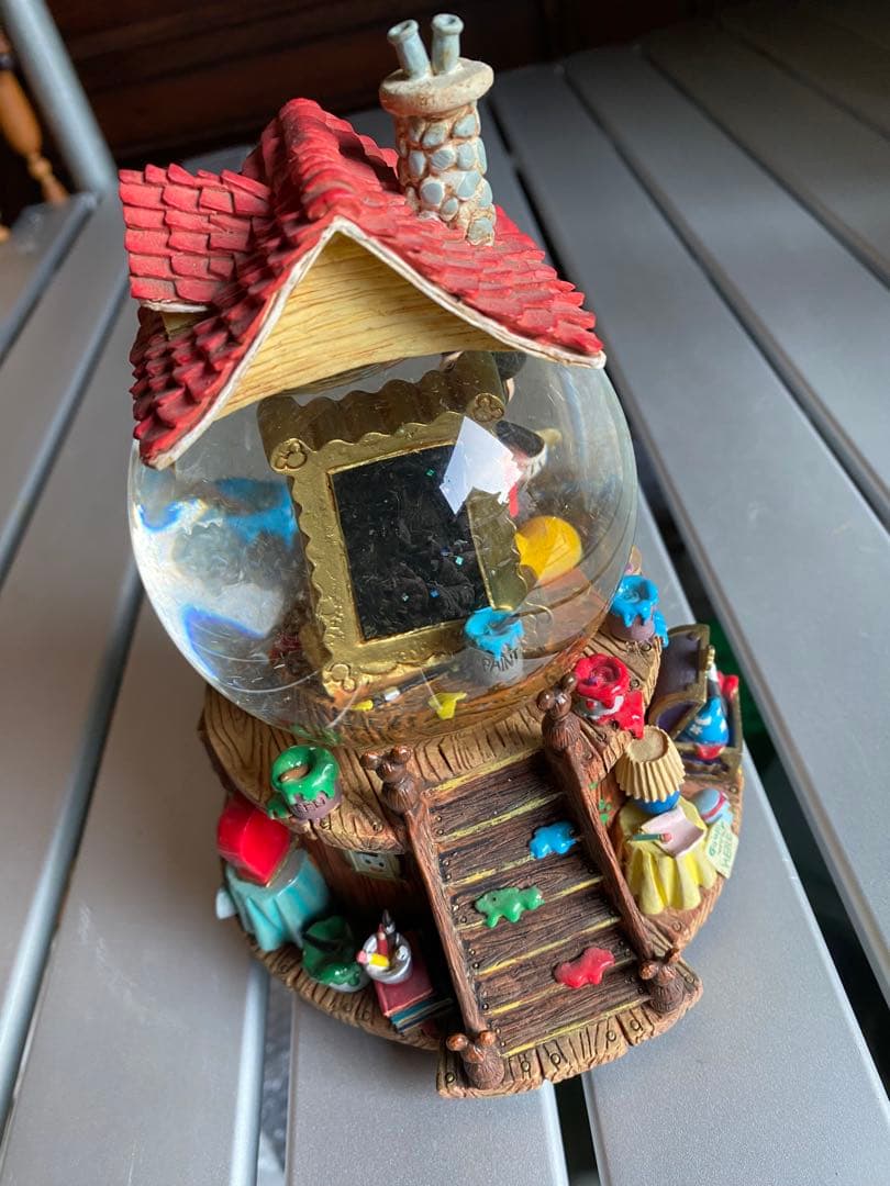 ディズニー　オルゴール付スノードーム　ミッキーマウス レア