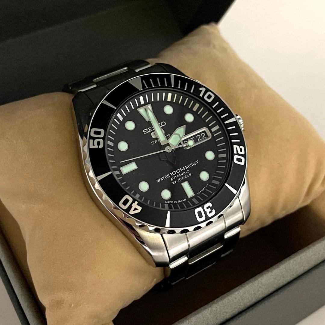 【美品】SEIKO5 自動巻き ダイバーズ 7S36-03C0 日本製