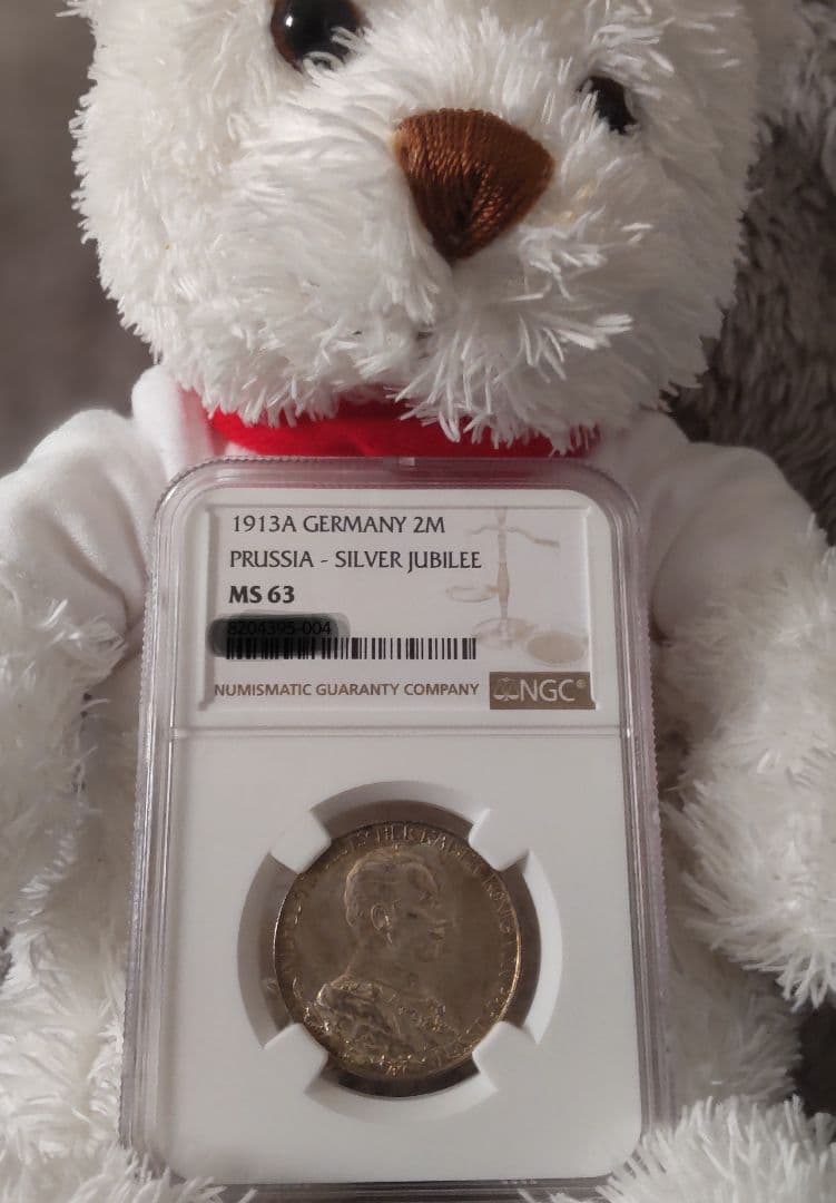 NGC MS63 ドイツ　プロイセン 　ヴィルヘルム２世　1913A 2マルク