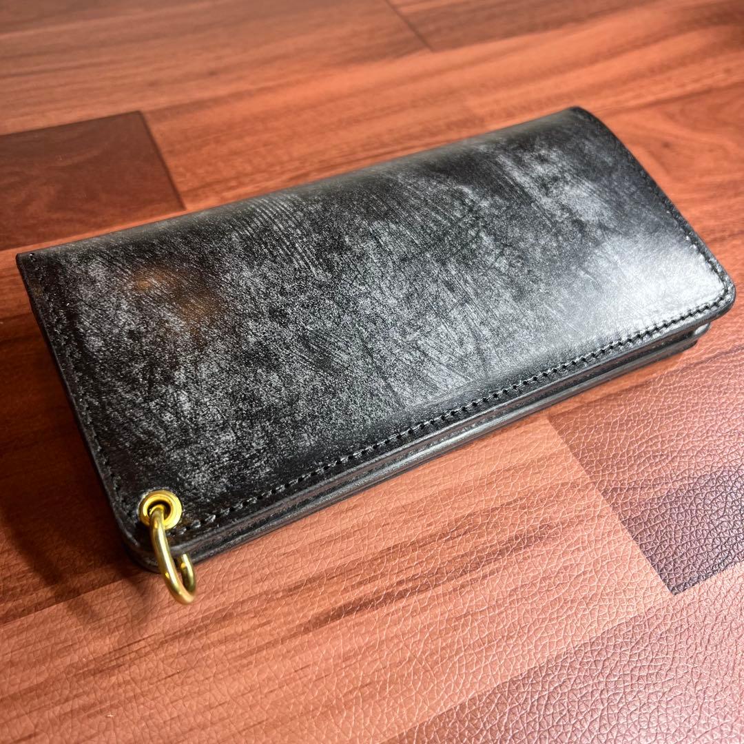 【トラッカーウォレット ロング 2層】 ブライドル ゴールド universal