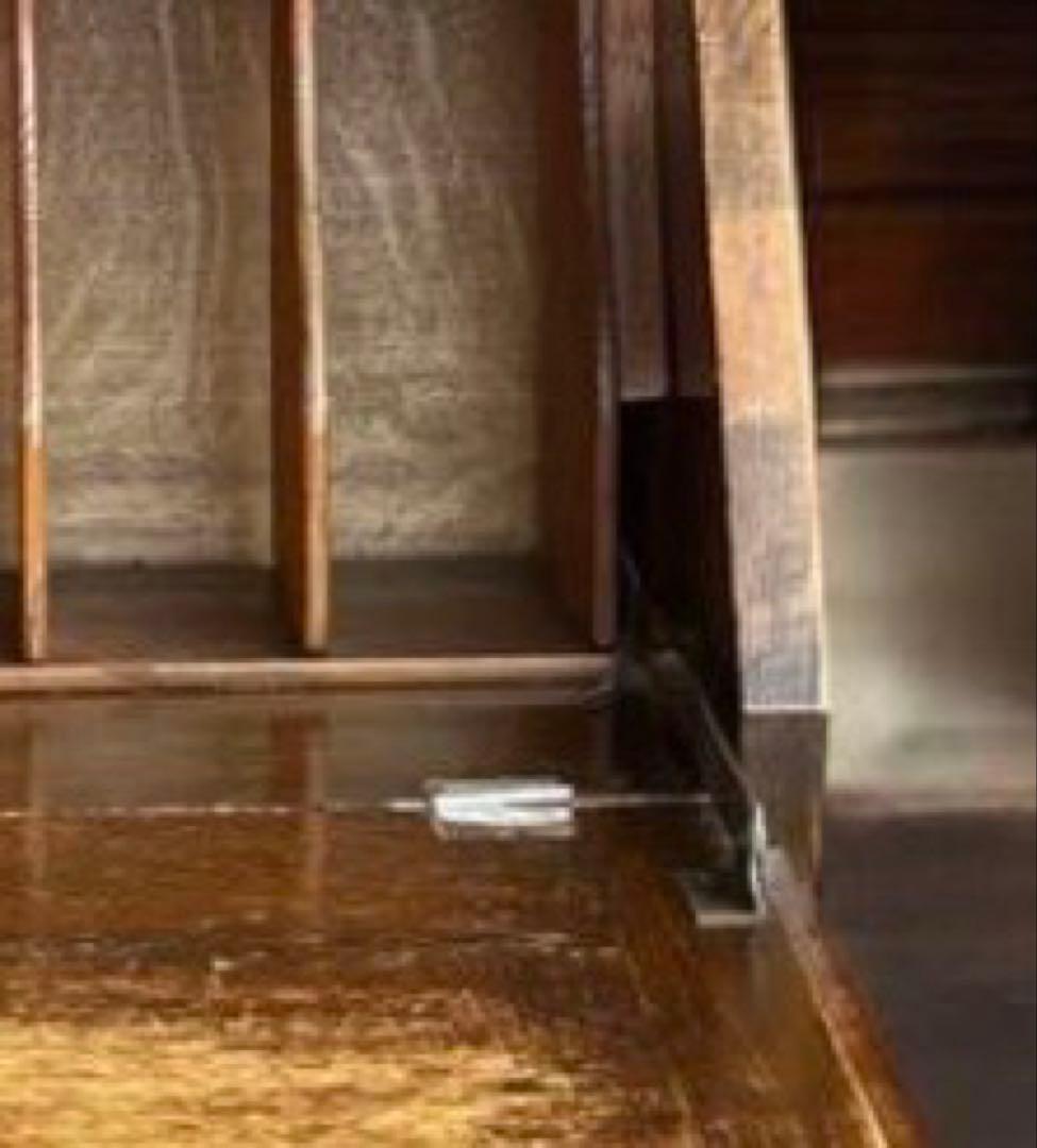 英国 アンティーク家具 ライティングビューロー オーク 1920年代 真鍮