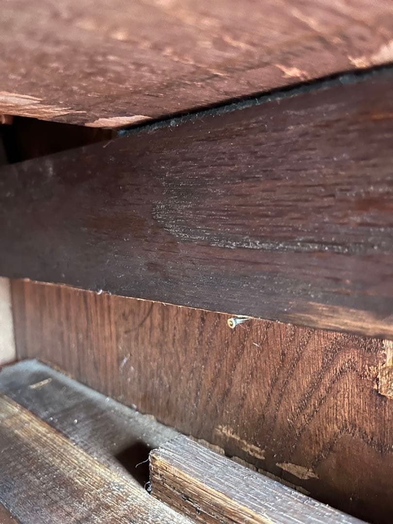 英国 アンティーク家具 ライティングビューロー オーク 1920年代 真鍮