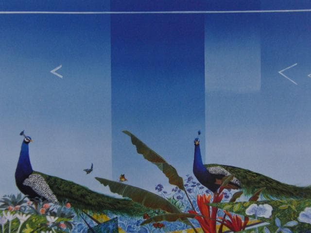 北久美子、風の扉、希少な画集より、新品高級額・額装付、状態良好