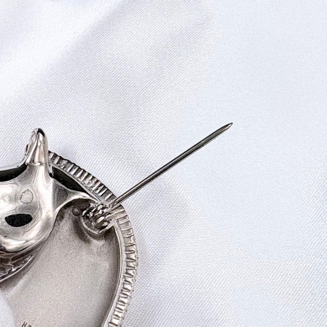 美品✨エルメス ブローチ ホースヘッド シュバル シルバー