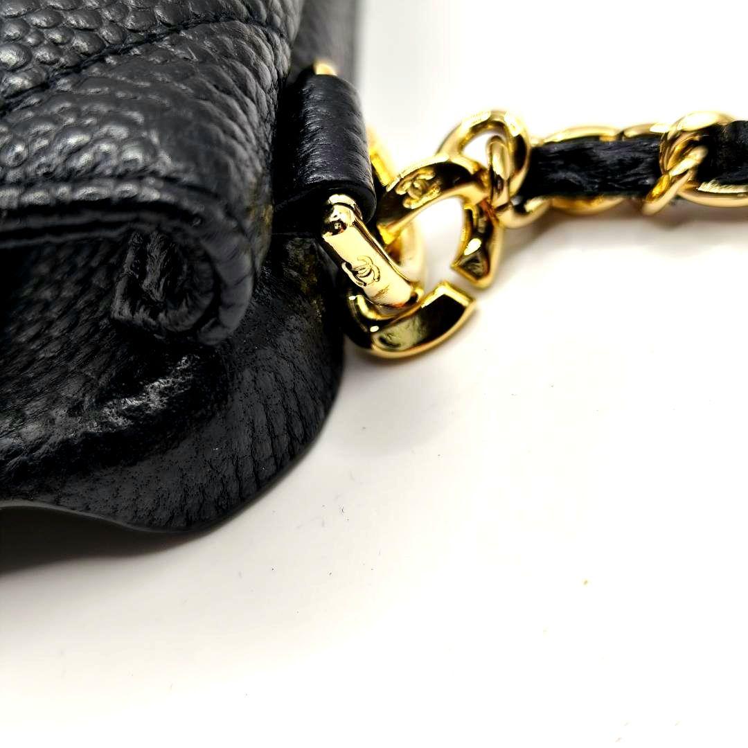 現行極美品！シャネル iPhone14Proスマホケースキャビアスキンマトラッセ