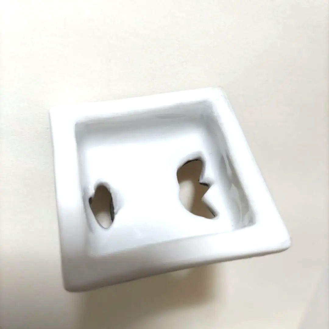 九谷焼　宝岳　ミニ　香炉　青粒金彩　梅 　アンティーク　レア