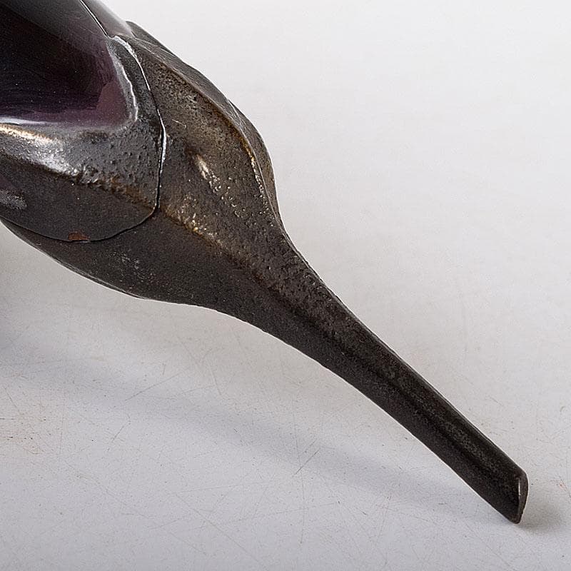 茶道具　大真作　乾漆　内金塗　茄子香合　共箱　V　8199