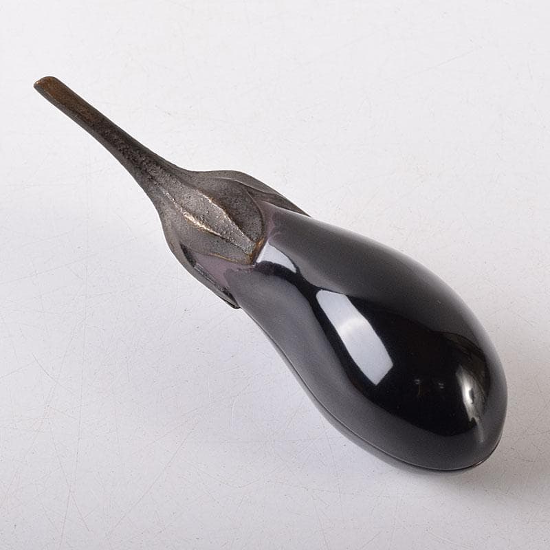 茶道具　大真作　乾漆　内金塗　茄子香合　共箱　V　8199