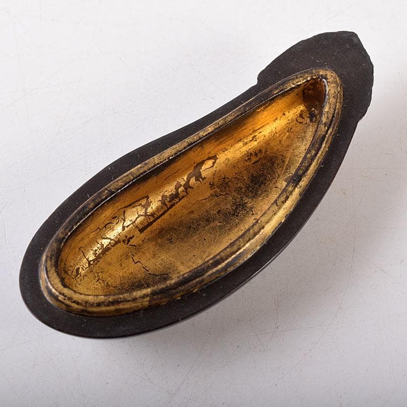 茶道具　大真作　乾漆　内金塗　茄子香合　共箱　V　8199