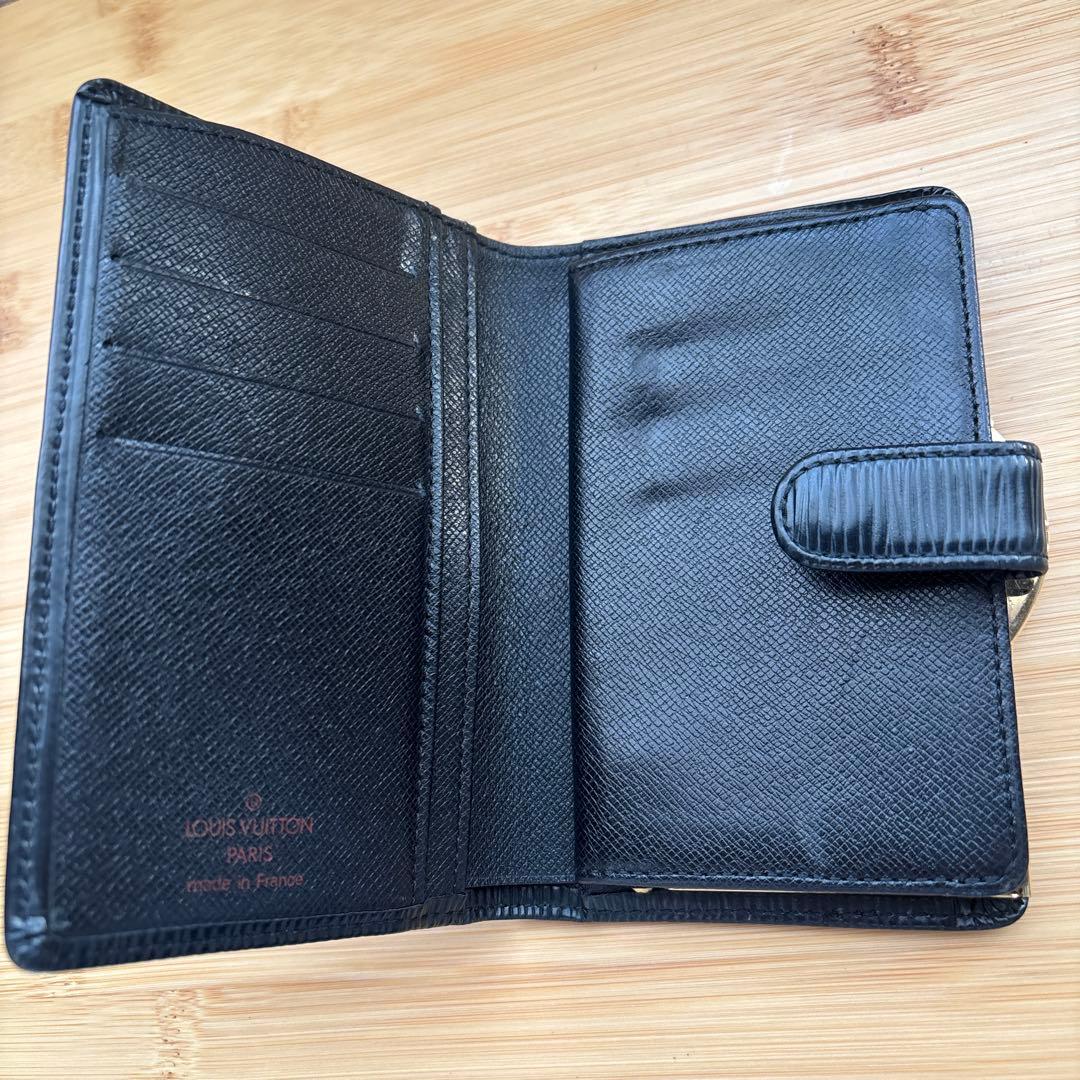 Louis Vuitton ブラック 二つ折り財布[美品]値引き不可