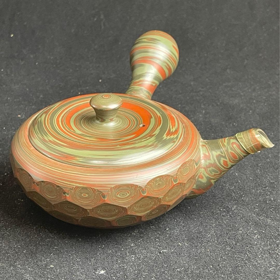 常滑焼　小西洋平　源心彩　練込　急須　茶道具　茶注　茶器