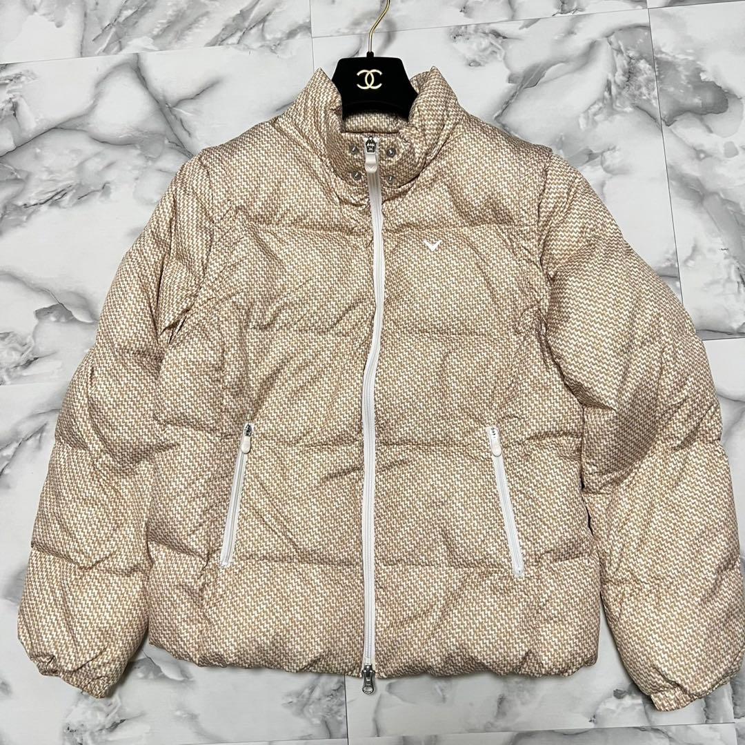 【極美品】キャロウェイ　ダウンジャケット　ベスト　多機能　リアルファー　LL