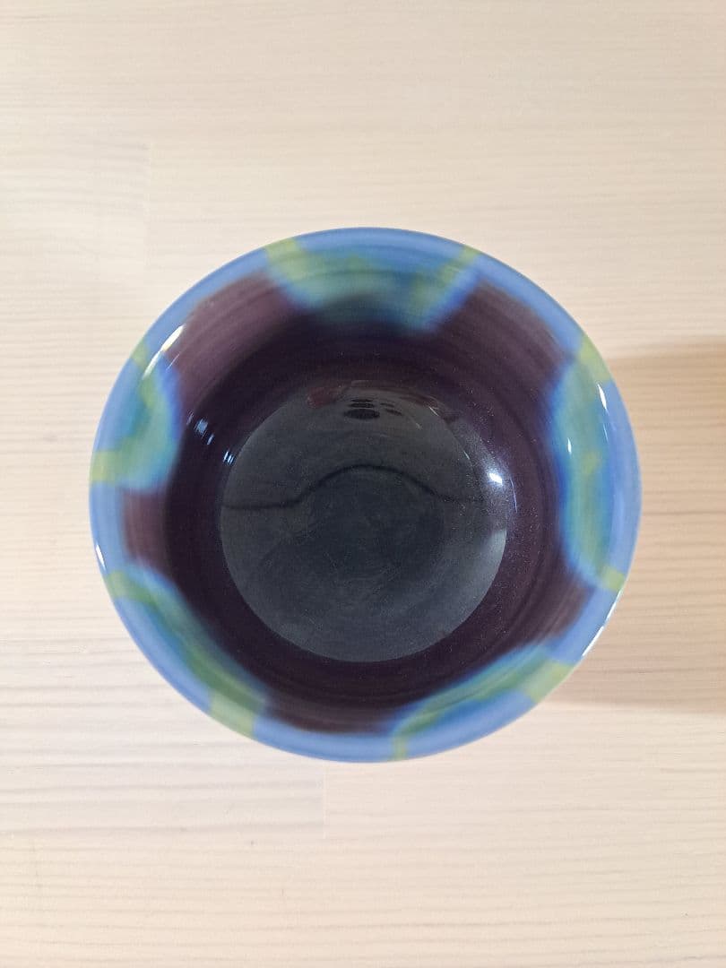 九谷焼徳田正彦 盃 三代目八十吉 人間国宝 ぐい呑み 酒器 共箱　御猪口