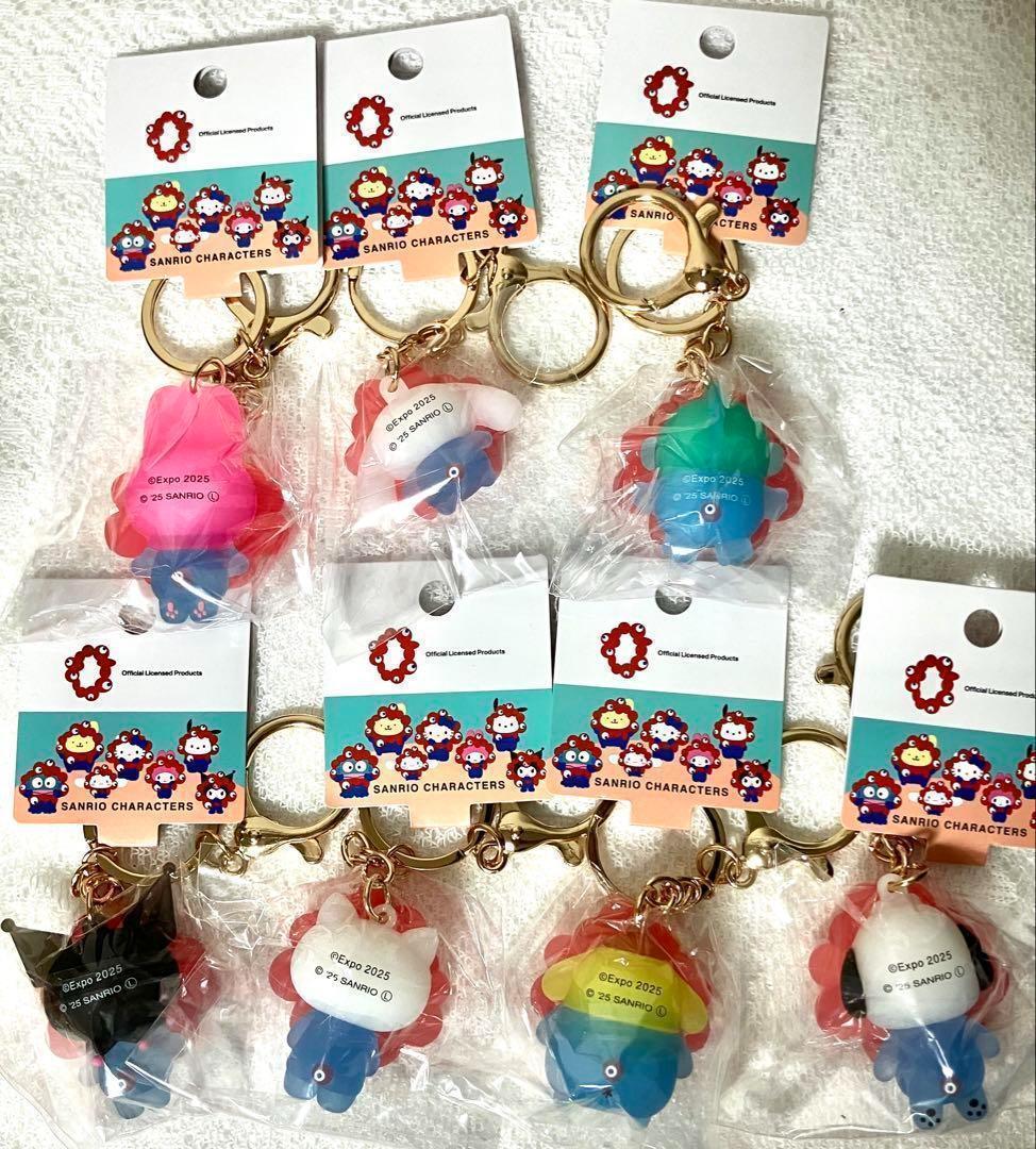 【コンプリート】サンリオ ミャクミャクなりきりマスコット クリア 7点【未開封】