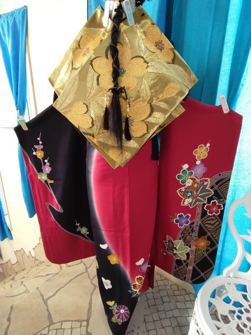 振袖フルセット、正絹振袖成人式、重ね衿、帯揚げ帯締め、西陣袋帯、長襦袢