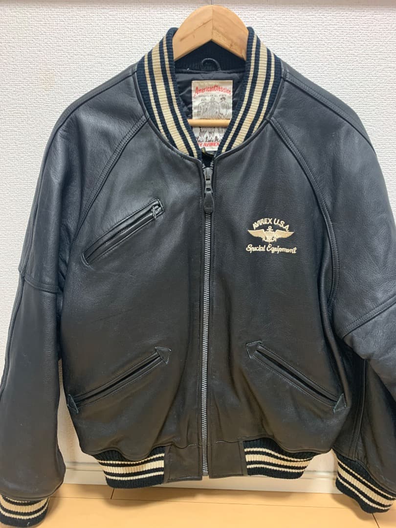☆ AVIREX アヴィレックス バーシティレザージャケット