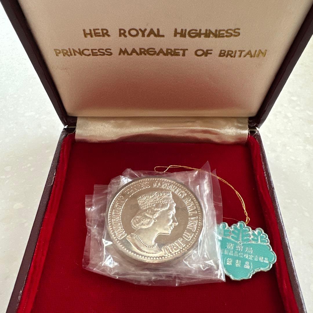 希少☆1969年 英王室マーガレット王女来日記念 純銀メダル 35g 美品