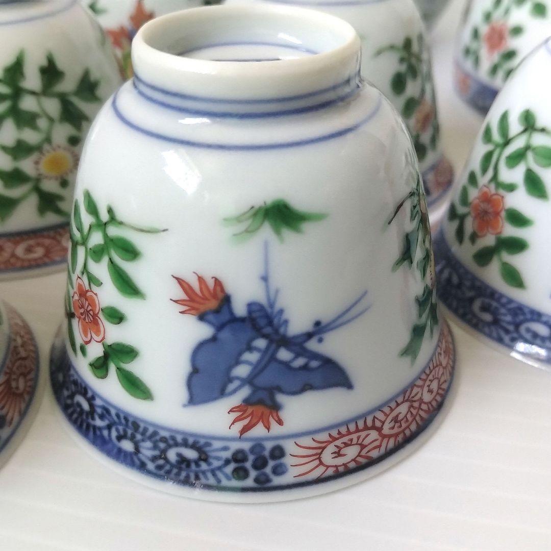 京焼 平安 四代 三浦竹泉 竹泉 色絵花蝶文 煎茶器 宝瓶 茶器 茶道具 極美品