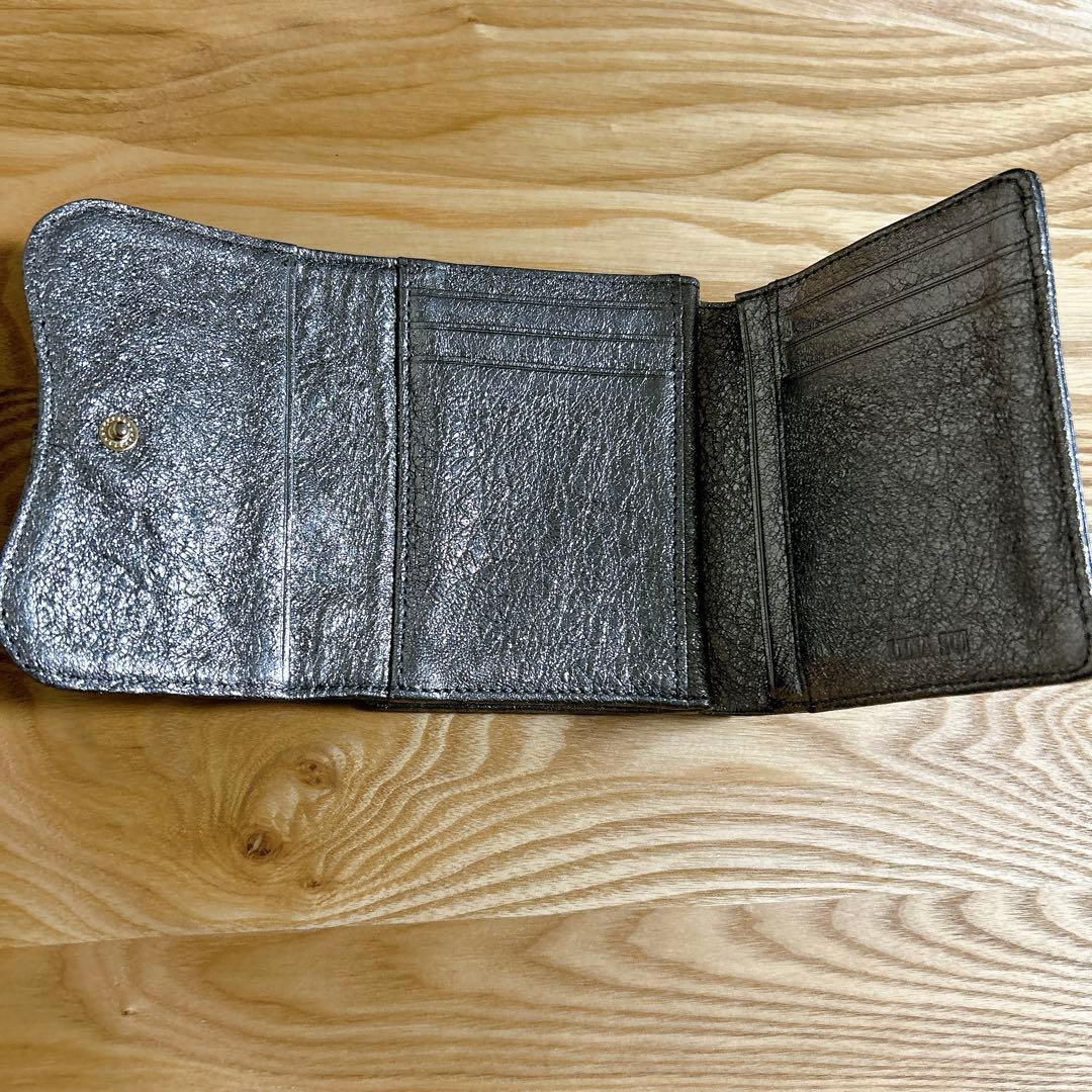 【最終価格】ANNA SUI 財布 ソルーナ 星 月 銀 がま口 三つ折り