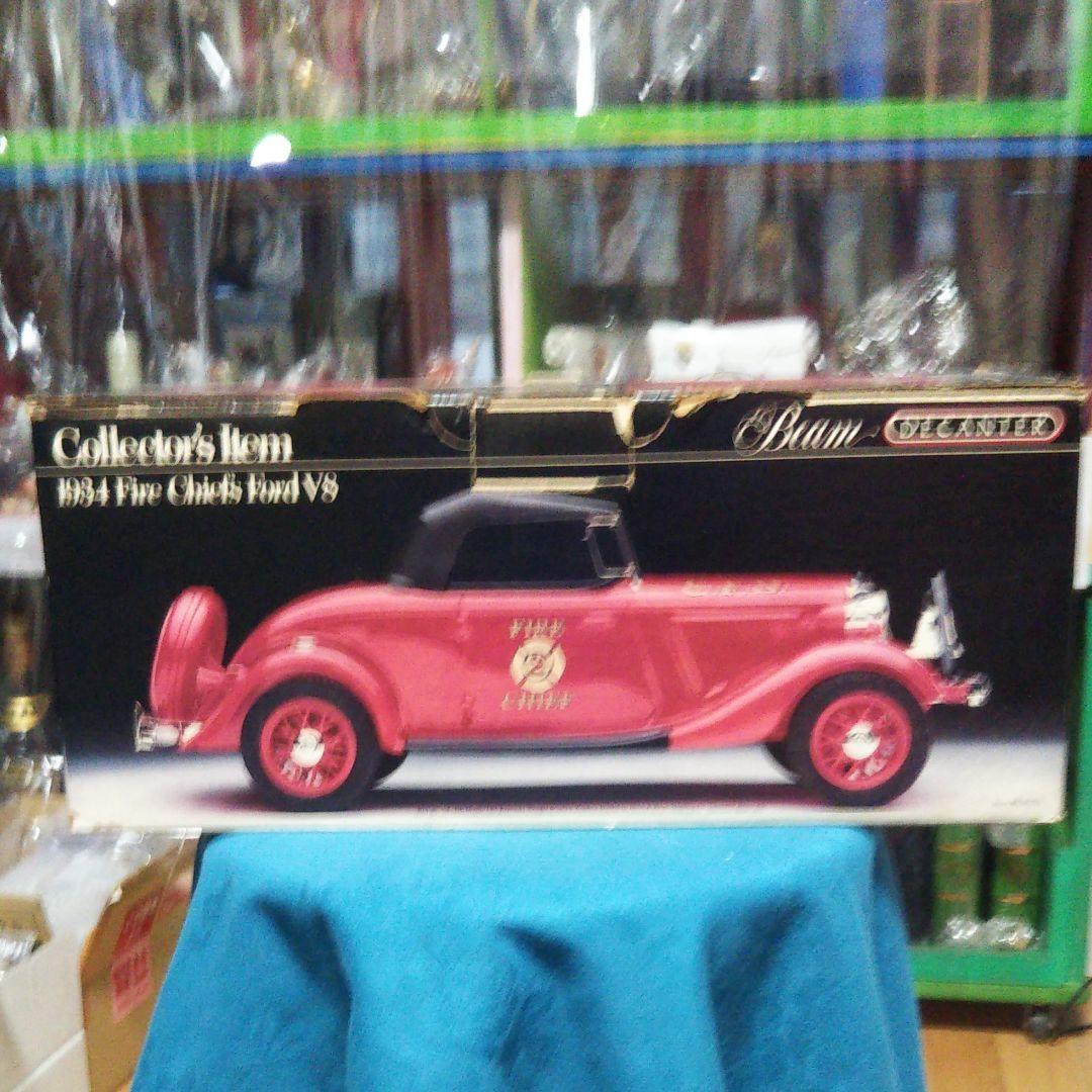 激超レトロ総発売元ニッカウヰスキー株バーボン入りクラシックカー赤消防車専用箱入り